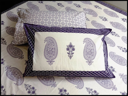 Vaijanti - Purple Paisley Design Bedsheet