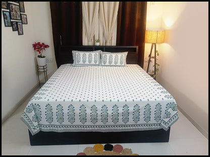 Ziya - White Ethnic Bedsheet