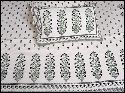 Ziya - White Ethnic Bedsheet